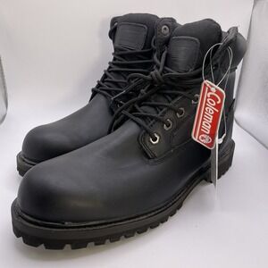 Coleman Workwear Waterproof Oil Resistant Work Black Boots Size 12 Men NWT New‎